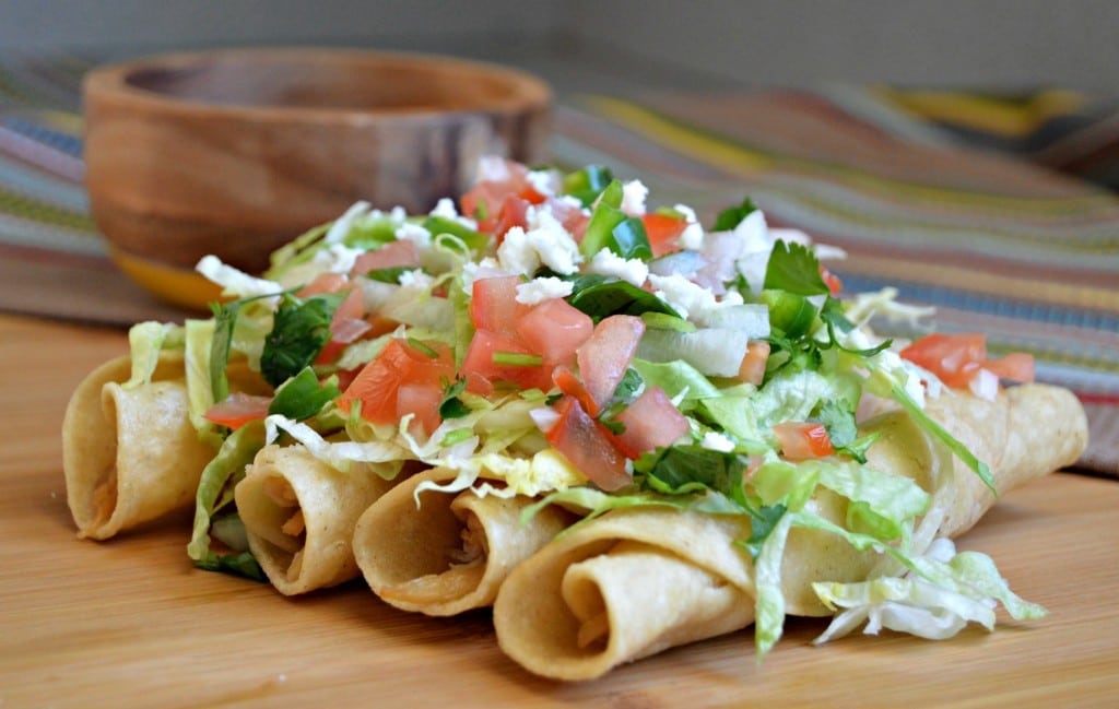 Mexican Style Chicken Flautas - My Latina Table