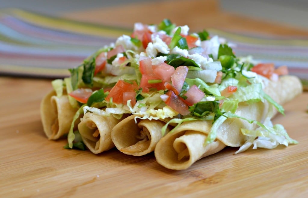 Mexican Style Chicken Flautas - My Latina Table