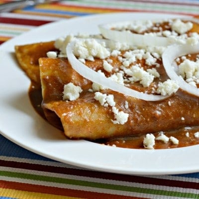 Fast and Easy Mexican Mole Enchiladas - My Latina Table