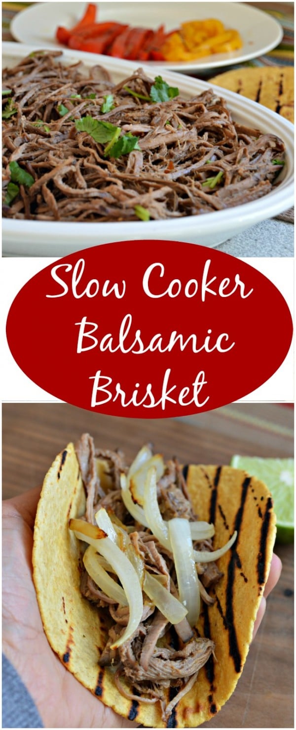 Slow Cooker Balsamic Brisket - My Latina Table
