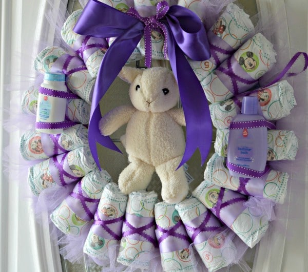 DIY Diaper Wreath Tutorial My Latina Table