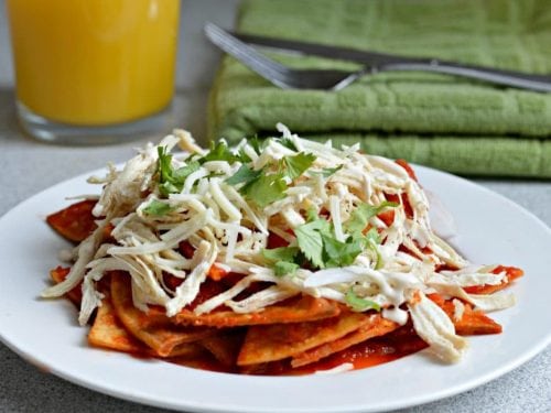 Chilaquiles Recipe with Homemade Salsa and Chicken