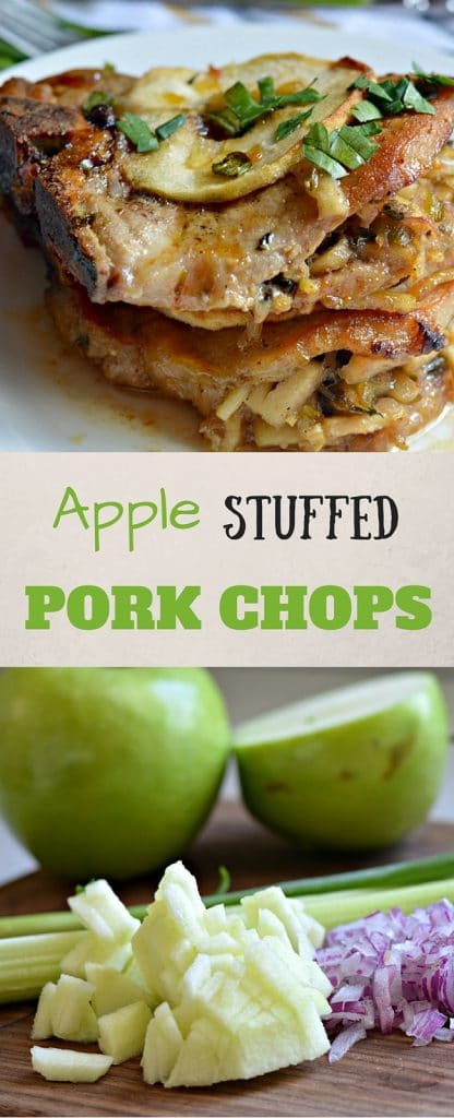 This apple stuffed pork chops recipe is a great option for the weeknight when you need a great meal in not a lot of time. 