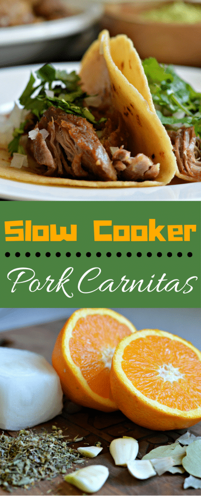 These Slow Cooker Pork Carnitas Tacos are easy to make, totally tender, and delicious!