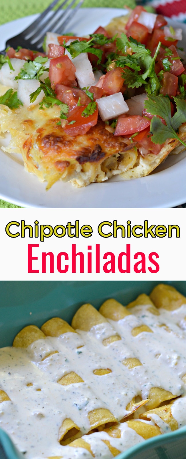 Chipotle Chicken Enchiladas with Pico De Gallo - My Latina Table