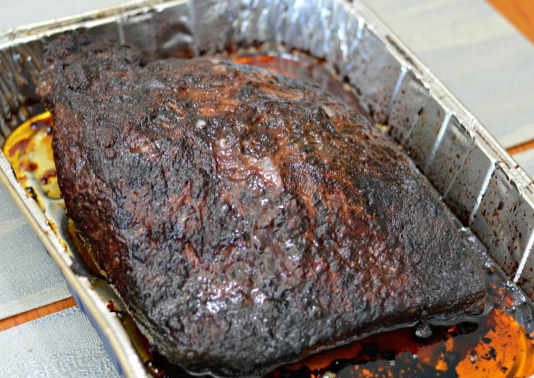 smoking brisket on traeger pellet smoker