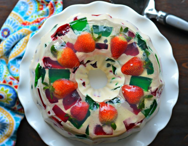 Strawberry Jello Poke Cake with Cream Cheese Frosting — Mommy's Kitchen