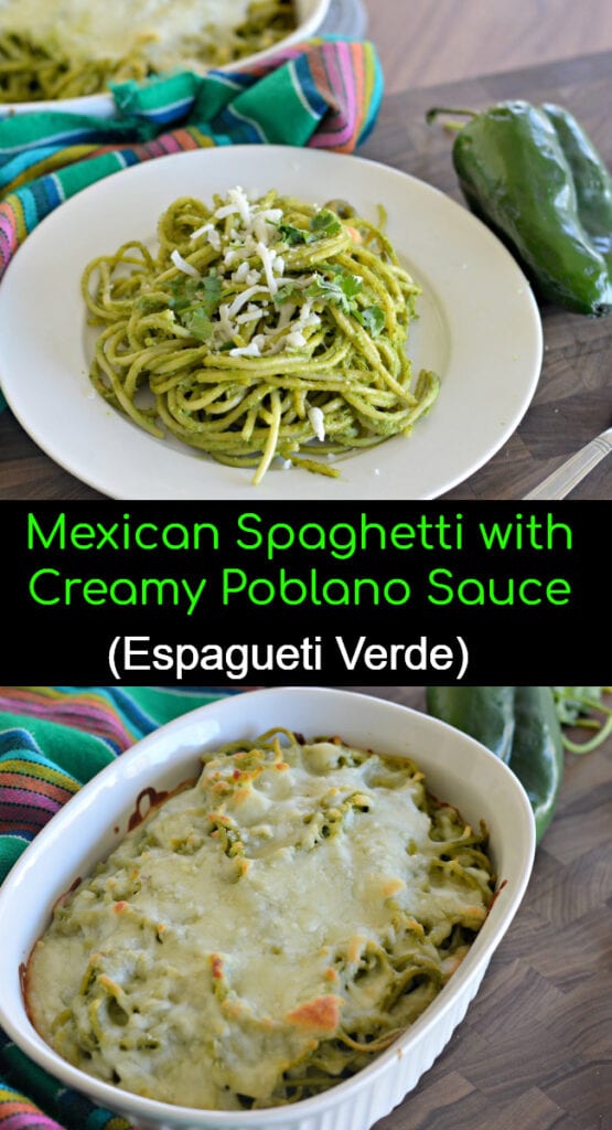 Mexican Spaghetti With Creamy Poblano Sauce (espagueti Verde)