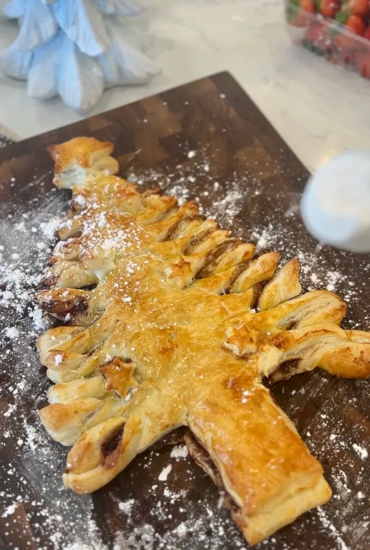 Puff Pastry Nutella Christmas Tree - Rich And Delish